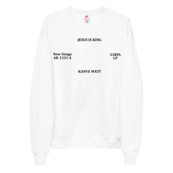 Jesus is King Kanye West White Fleece Sweatshirt