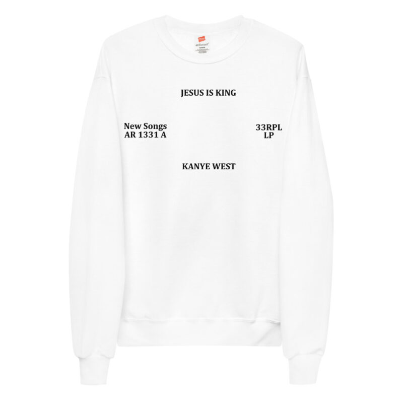 Jesus is King Kanye West White Fleece Sweatshirt