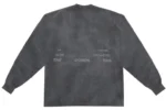 Kanye West Donda Doves Slam L/S T shirt Washed Black